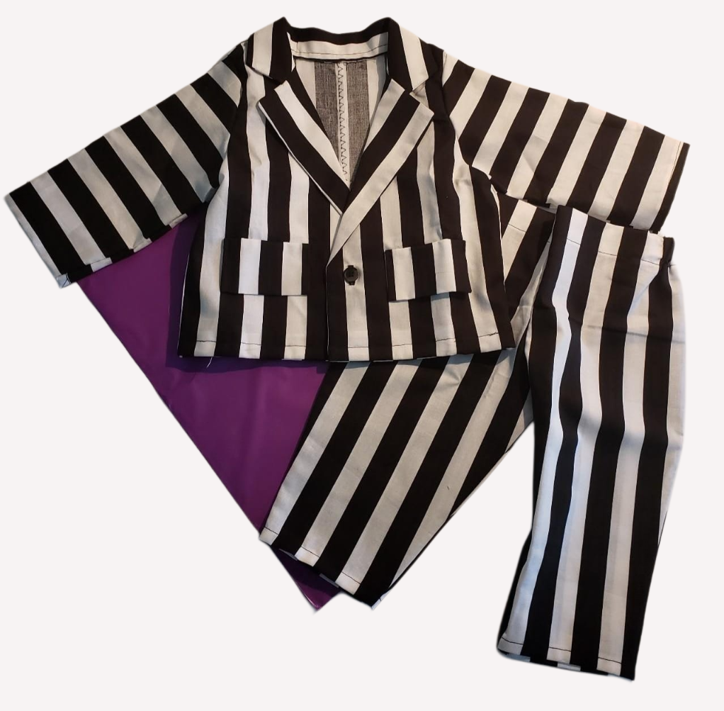 Beetlejuice Kids Costume - Custom Pinstripe Blazer & Pants Set