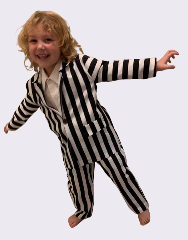 Beetlejuice Kids Costume - Custom Pinstripe Blazer & Pants Set