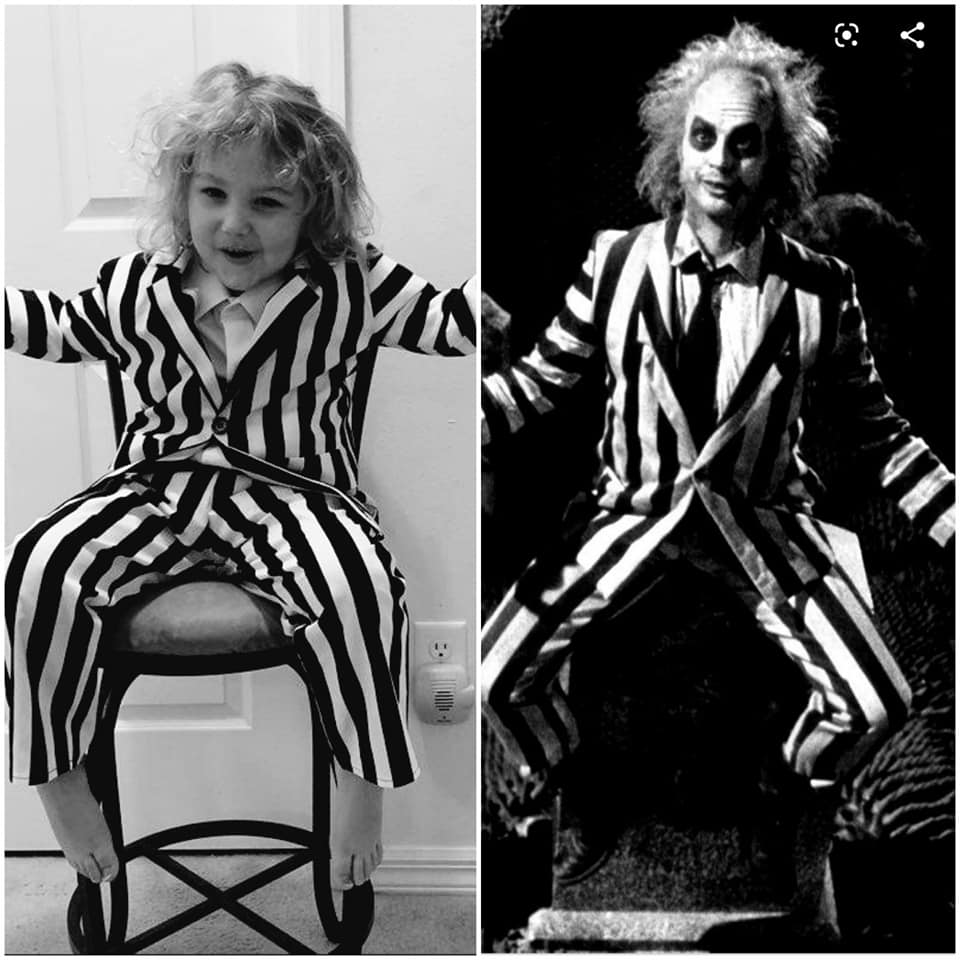 Beetlejuice Kids Costume - Custom Pinstripe Blazer & Pants Set